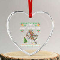 Marcus The Worm Christmas Meme Heart Crystal Glass Ornament I Dont Like This Tree Brainrot Funny Ugly Xmas - Wonder Print Shop
