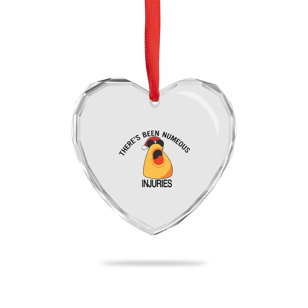 Marcus The Worm Christmas Meme Heart Crystal Glass Ornament There Is Been Numeous Injuries - Wonder Print Shop
