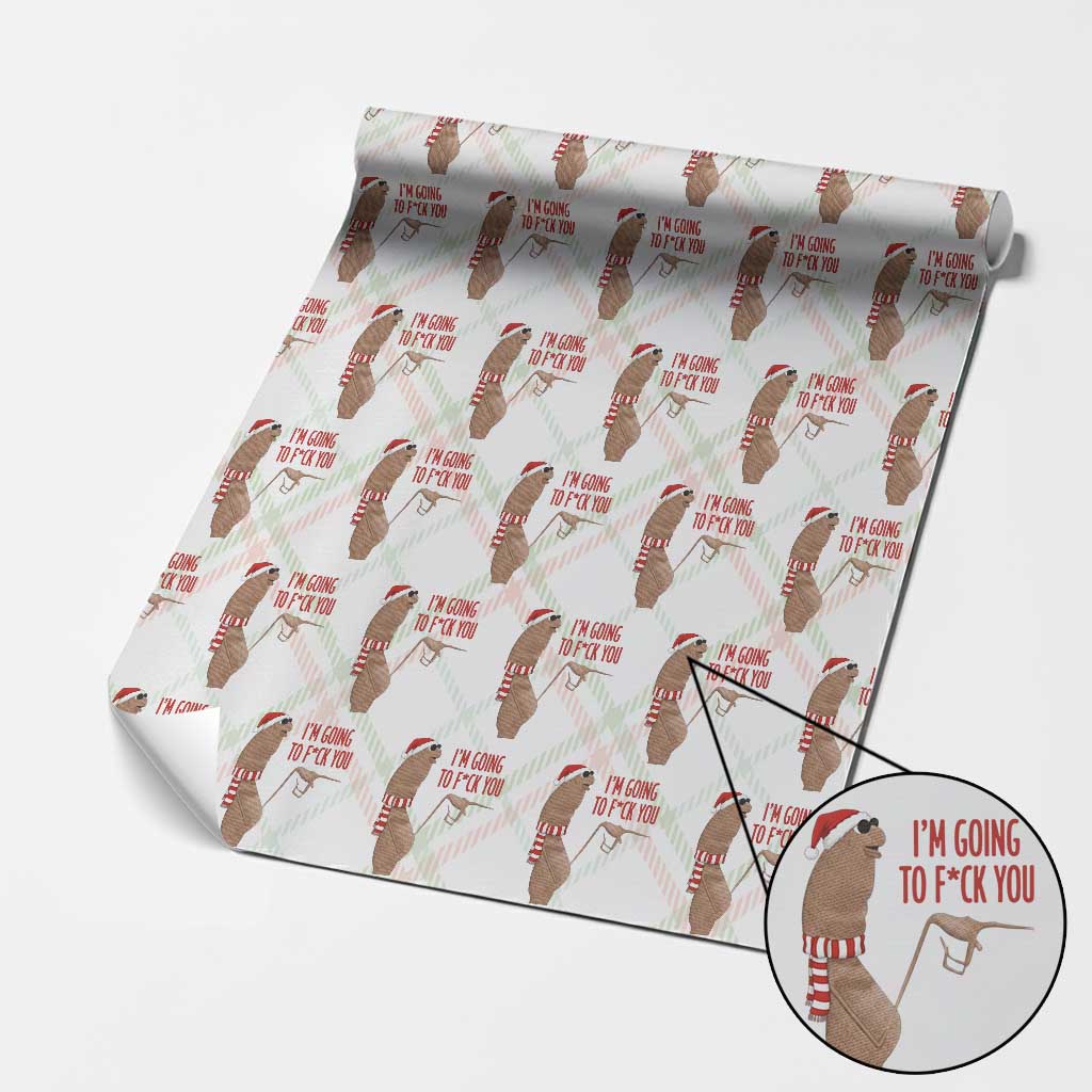 Marcus The Worm Christmas Meme Wrapping Paper Roll I Am Going To Fck You - Wonder Print Shop