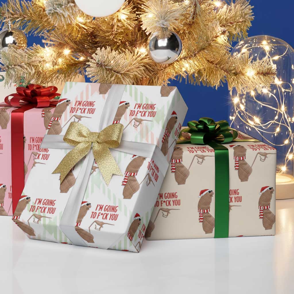 Marcus The Worm Christmas Meme Wrapping Paper Roll I Am Going To Fck You - Wonder Print Shop