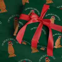 Marcus The Worm Christmas Meme Wrapping Paper Roll I Am Mildly Irritated - Wonder Print Shop