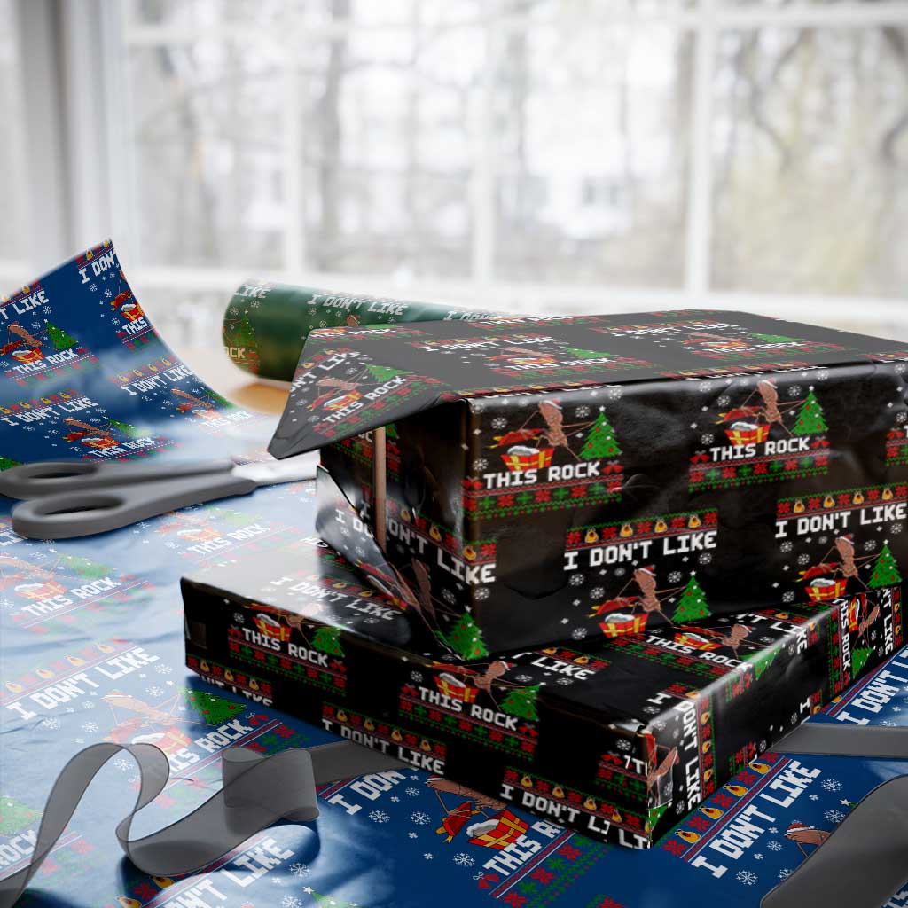 Marcus The Worm Christmas Meme Wrapping Paper Roll I Do Not Like This Rock - Wonder Print Shop