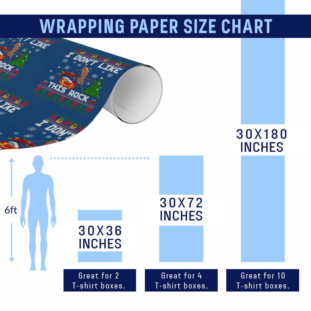 Marcus The Worm Christmas Meme Wrapping Paper Roll I Do Not Like This Rock - Wonder Print Shop