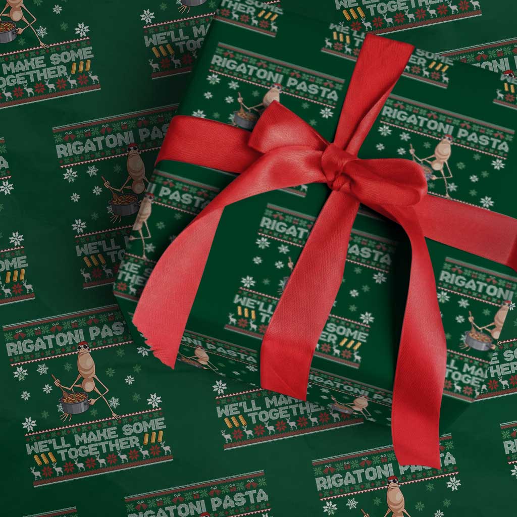Marcus The Worm Christmas Meme Wrapping Paper Roll Rigatoni Pasta We Will Make Some Together - Wonder Print Shop