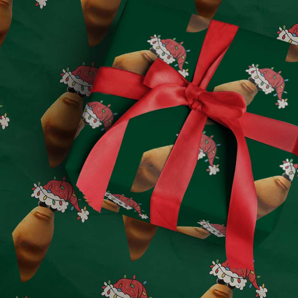 Marcus The Worm Christmas Wrapping Paper Roll Funny Internet Brainrot Meme - Wonder Print Shop