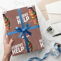 Marcus The Worm Christmas Wrapping Paper Roll Robert Help Internet Weirdcore Brainrot Humor - Wonder Print Shop
