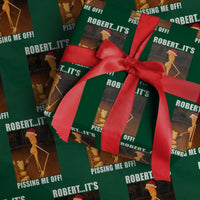 Marcus The Worm Christmas Wrapping Paper Roll Robert Its Pissing Me Off Xmas Meme - Wonder Print Shop