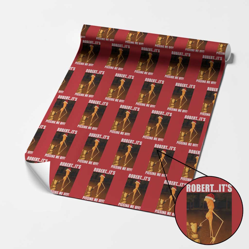 Marcus The Worm Christmas Wrapping Paper Roll Robert Its Pissing Me Off Xmas Meme - Wonder Print Shop