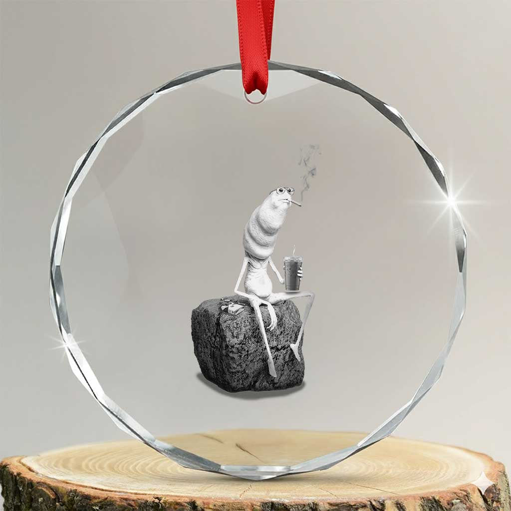 Marcus The Worm Diet Coke Crystal Glass Ornament Funny Drinking and Smoking Meme