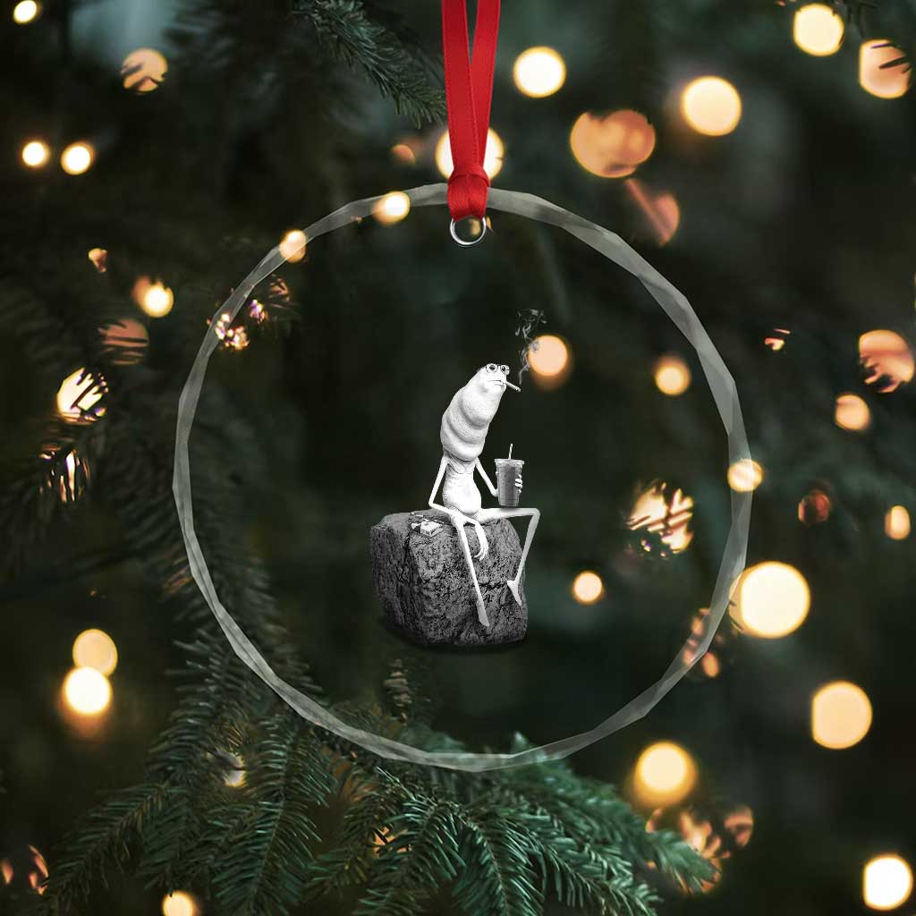Marcus The Worm Diet Coke Crystal Glass Ornament Funny Drinking and Smoking Meme