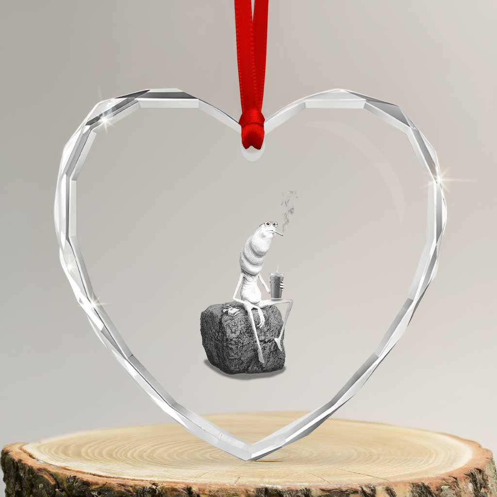 Marcus The Worm Diet Coke Heart Crystal Glass Ornament Funny Drinking and Smoking Meme