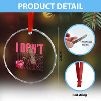 Marcus The Worm Funny Valentine Meme Crystal Glass Ornament I Don't Like This Valentine