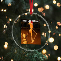 Marcus The Worm I Don't Like This Rock Crystal Glass Ornament - Wonder Print Shop