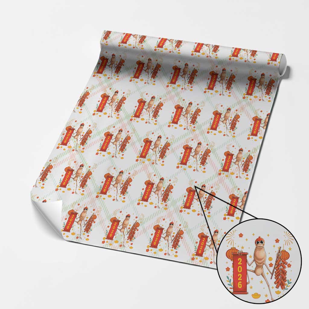 Marcus The Worm Lunar New Year Meme Wrapping Paper Roll Trendy Gag Gift - Wonder Print Shop