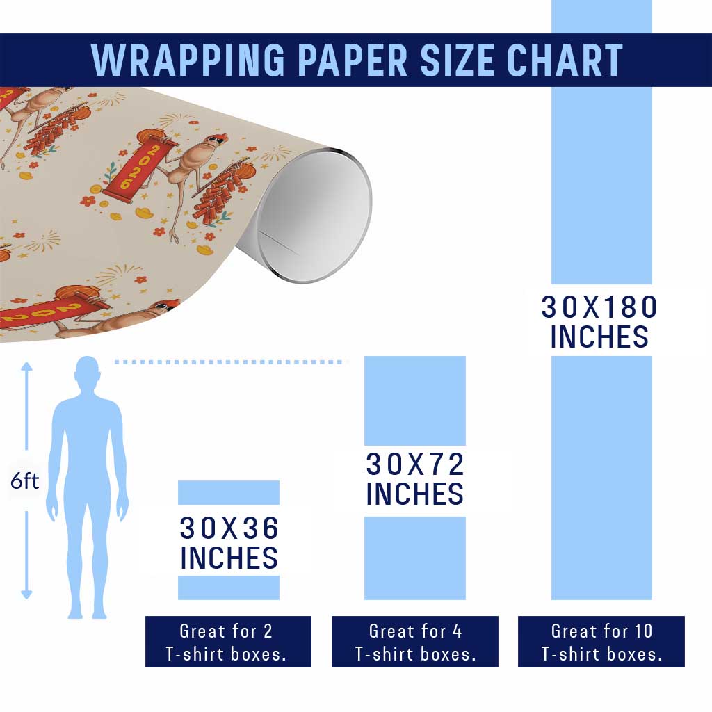 Marcus The Worm Lunar New Year Meme Wrapping Paper Roll Trendy Gag Gift - Wonder Print Shop