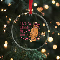 Marcus The Worm Meme Crystal Glass Ornament Funny Anti Valentines Day - Wonder Print Shop