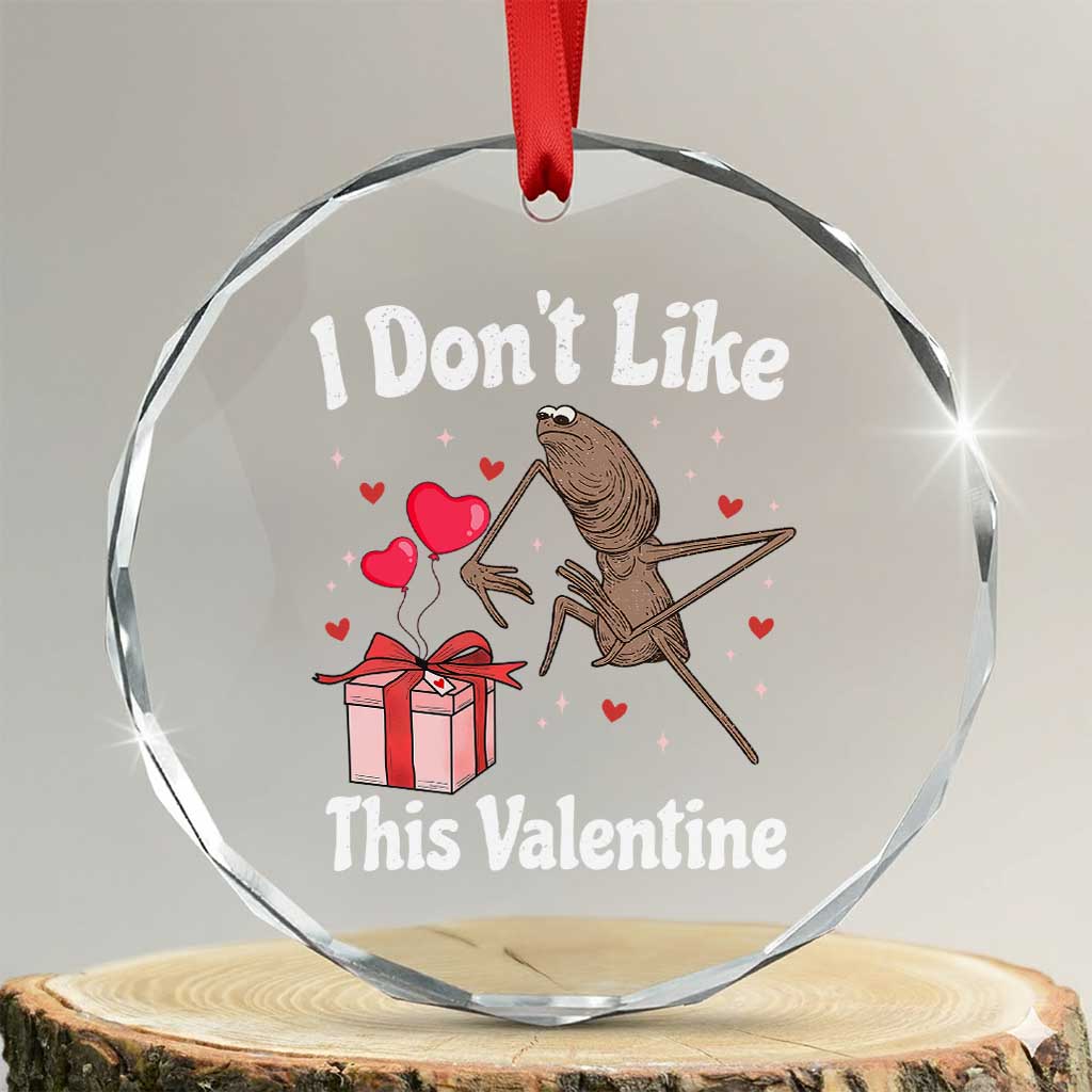 Marcus The Worm Meme Crystal Glass Ornament Funny Anti Valentines Day Sarcastic - Wonder Print Shop