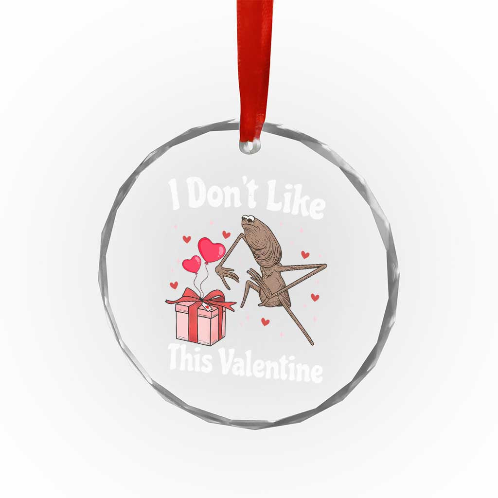 Marcus The Worm Meme Crystal Glass Ornament Funny Anti Valentines Day Sarcastic - Wonder Print Shop