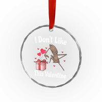 Marcus The Worm Meme Crystal Glass Ornament Funny Anti Valentines Day Sarcastic - Wonder Print Shop