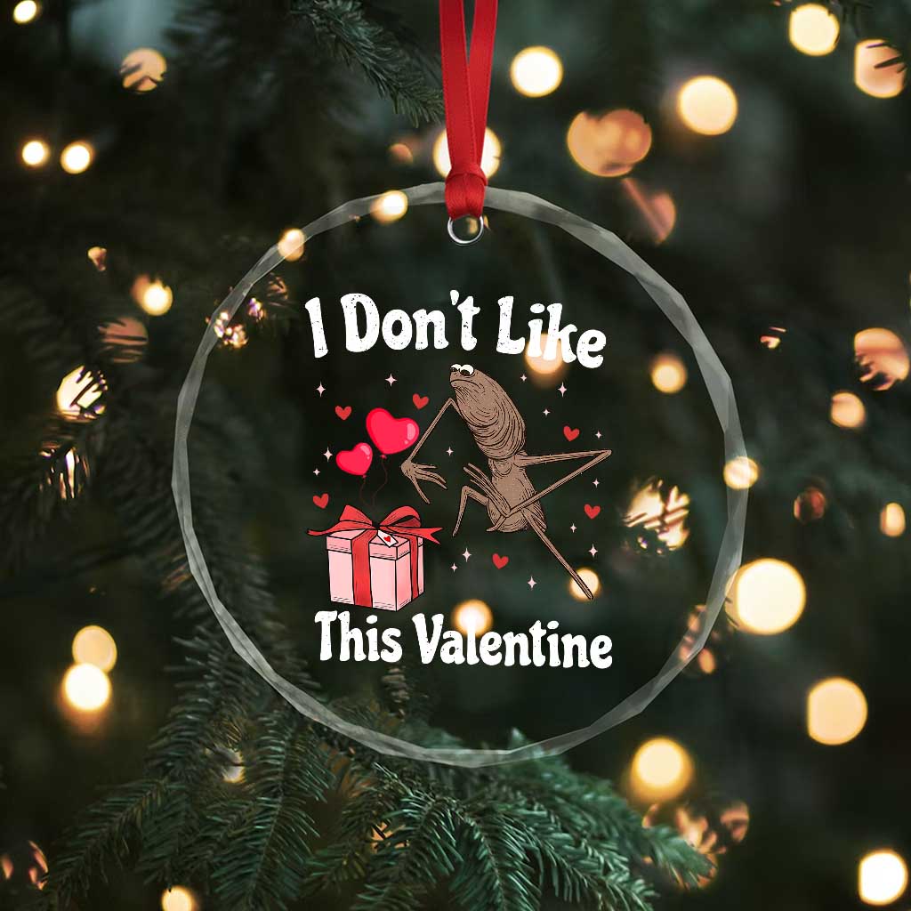Marcus The Worm Meme Crystal Glass Ornament Funny Anti Valentines Day Sarcastic - Wonder Print Shop