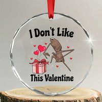 Marcus The Worm Meme Crystal Glass Ornament I Do Not Like This Valentine - Wonder Print Shop