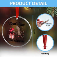 Marcus The Worm Meme Crystal Glass Ornament I Do Not Like This Valentine - Wonder Print Shop