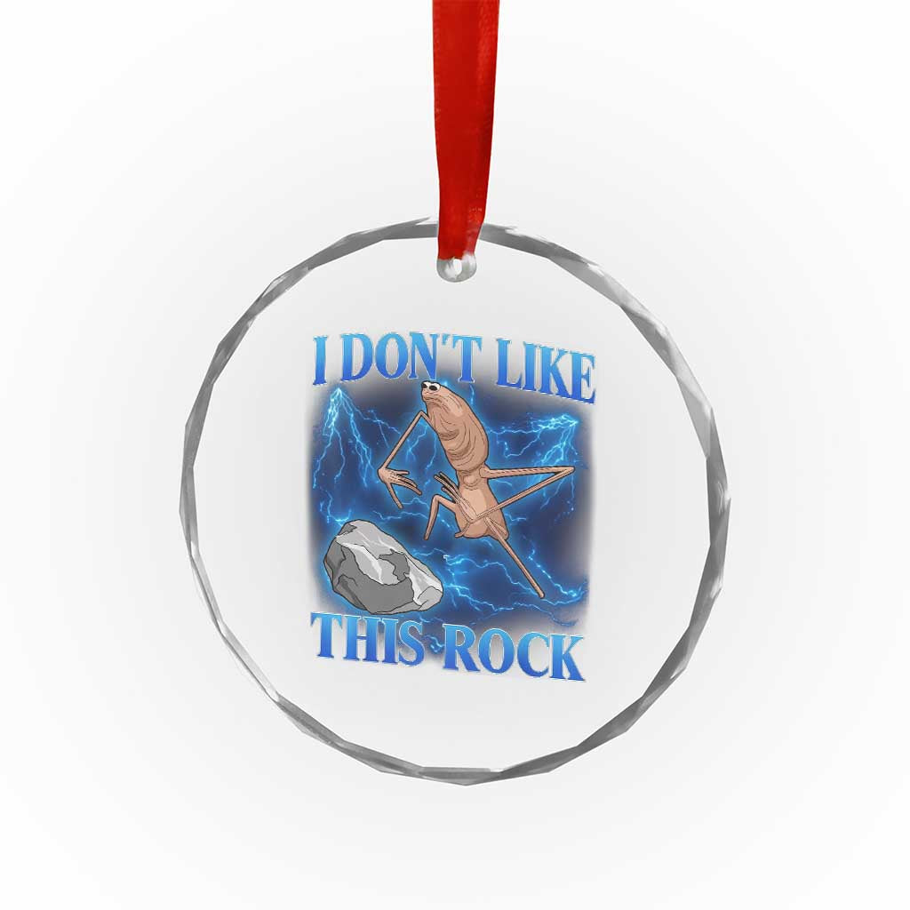 Marcus The Worm Meme Crystal Glass Ornament I Don't Like This Rock Bootleg - Wonder Print Shop