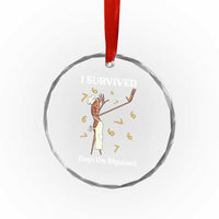 Marcus The Worm Meme Crystal Glass Ornament I Survived 67 Days On Rigatoni - Wonder Print Shop