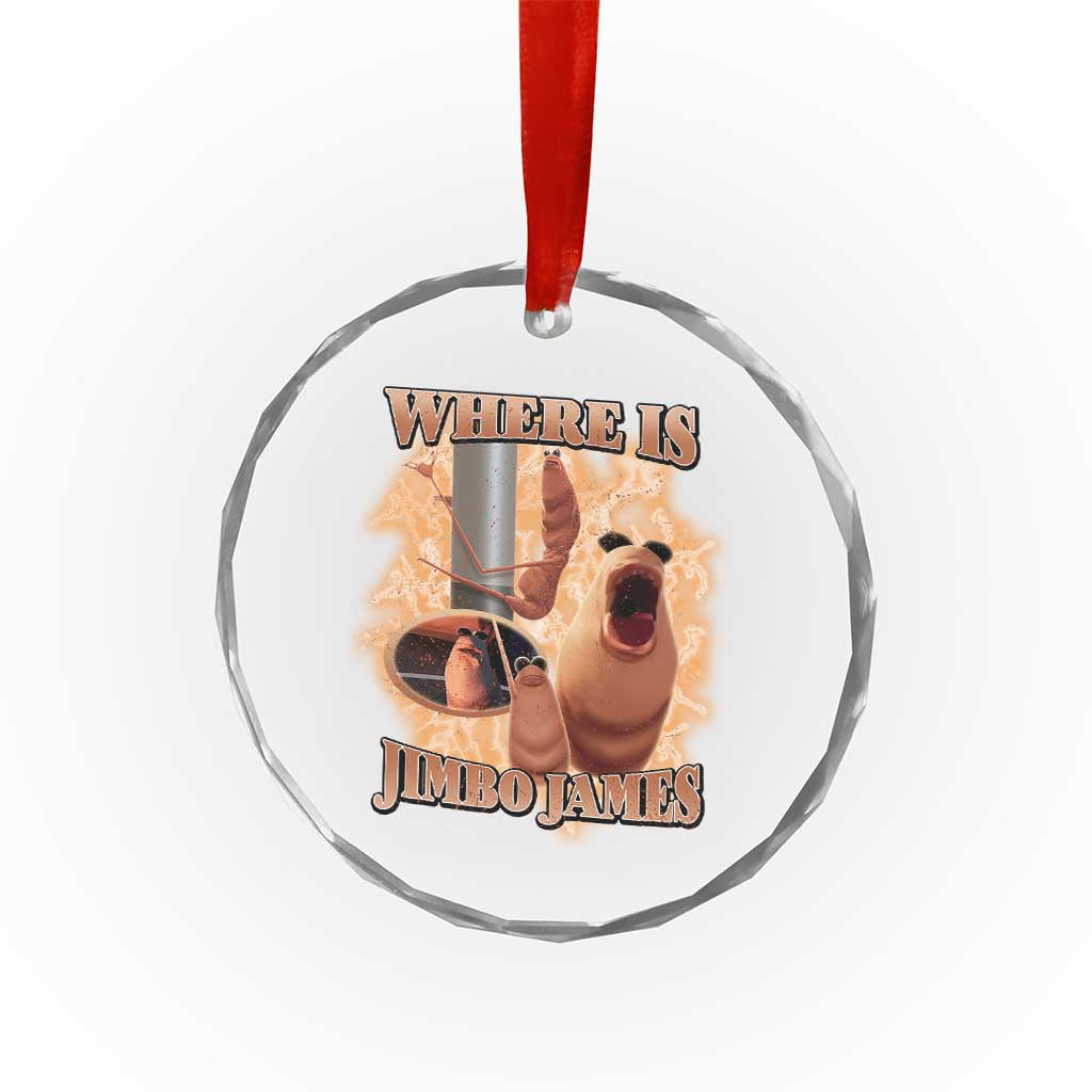 Marcus The Worm Meme Crystal Glass Ornament Where Is Jimbo James - Wonder Print Shop