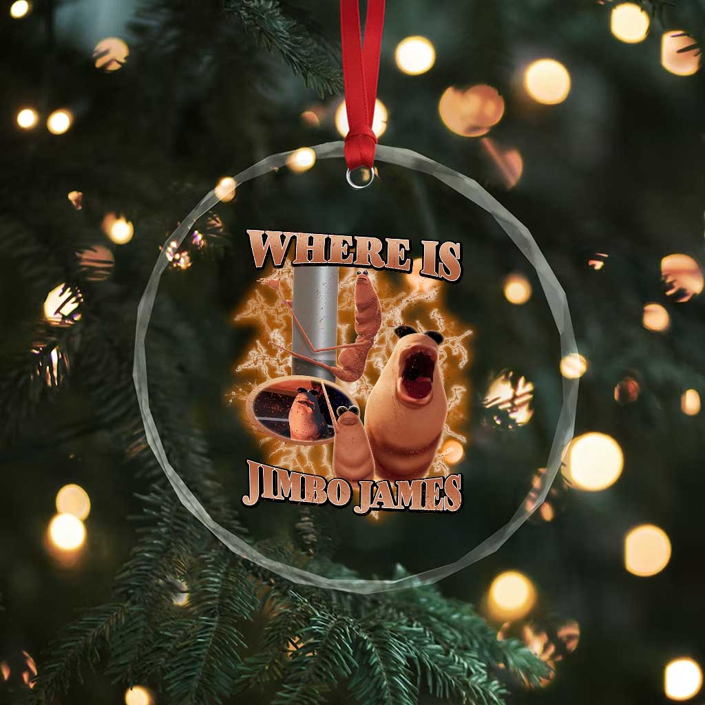 Marcus The Worm Meme Crystal Glass Ornament Where Is Jimbo James - Wonder Print Shop