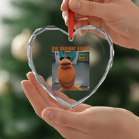Marcus The Worm Meme Heart Crystal Glass Ornament Big Badinky Bones - Wonder Print Shop