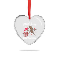 Marcus The Worm Meme Heart Crystal Glass Ornament Funny Anti Valentines Day Sarcastic - Wonder Print Shop