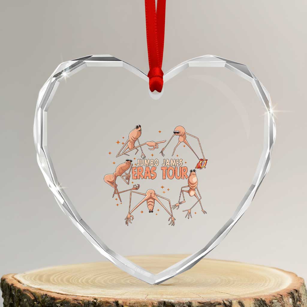 Marcus The Worm Meme Heart Crystal Glass Ornament Jumbo James Eras Tour - Wonder Print Shop