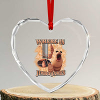 Marcus The Worm Meme Heart Crystal Glass Ornament Where Is Jimbo James - Wonder Print Shop
