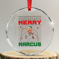 Marcus The Worm Meme Merry Marcus Crystal Glass Ornament Funny Ugly Christmas Gift - Wonder Print Shop