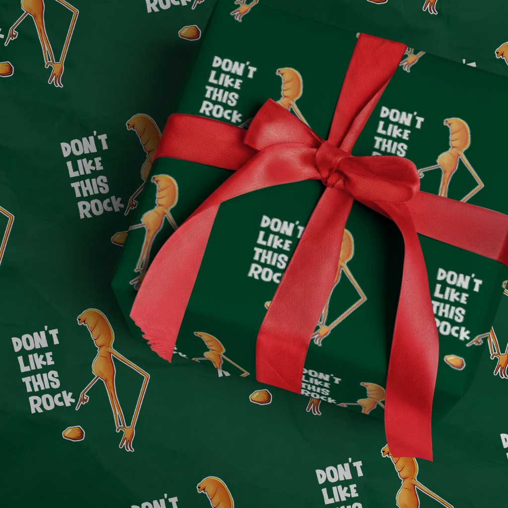 Marcus The Worm Meme Wrapping Paper Roll Do Not Like This Rock - Wonder Print Shop