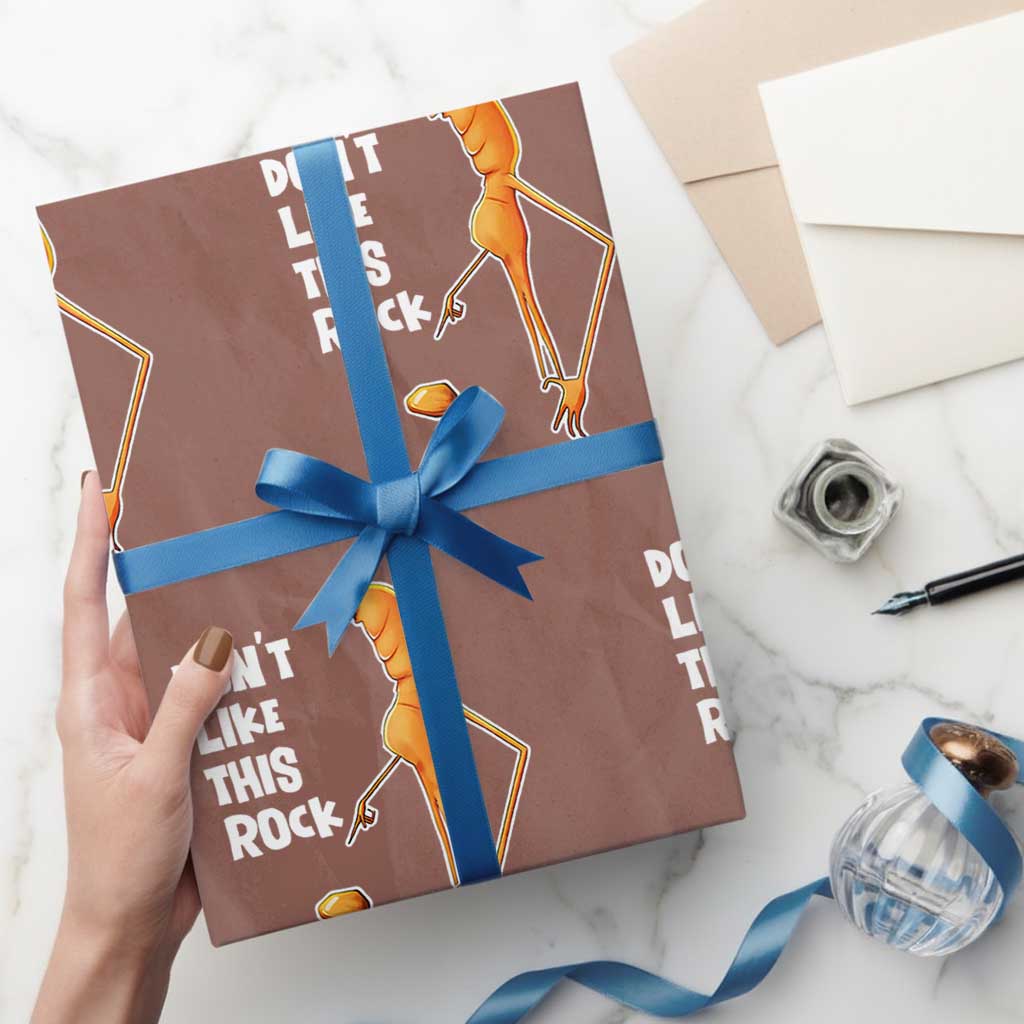 Marcus The Worm Meme Wrapping Paper Roll Do Not Like This Rock - Wonder Print Shop