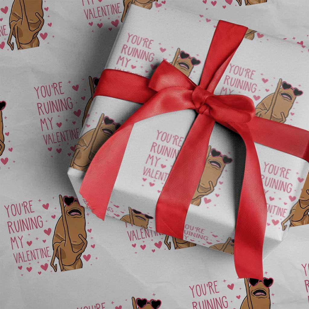Marcus The Worm Meme Wrapping Paper Roll Funny Anti Valentines Day - Wonder Print Shop