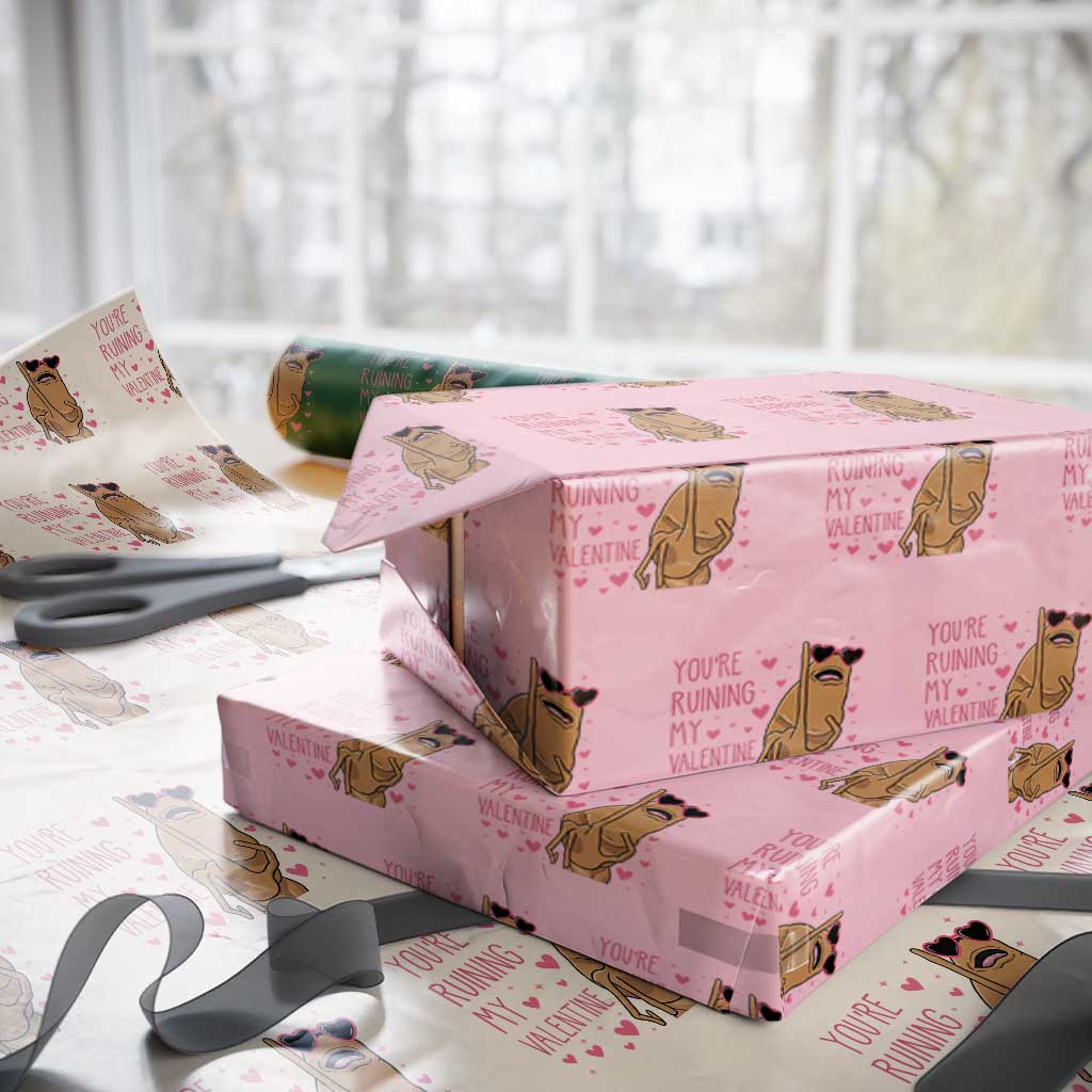 Marcus The Worm Meme Wrapping Paper Roll Funny Anti Valentines Day - Wonder Print Shop