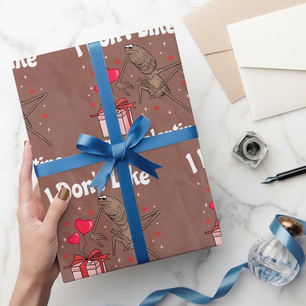 Marcus The Worm Meme Wrapping Paper Roll Funny Anti Valentines Day Sarcastic - Wonder Print Shop