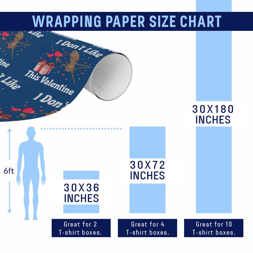 Marcus The Worm Meme Wrapping Paper Roll Funny Anti Valentines Day Sarcastic - Wonder Print Shop
