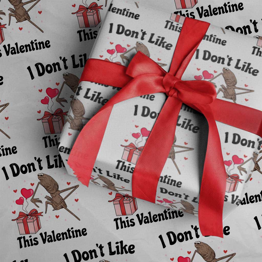 Marcus The Worm Meme Wrapping Paper Roll I Do Not Like This Valentine - Wonder Print Shop