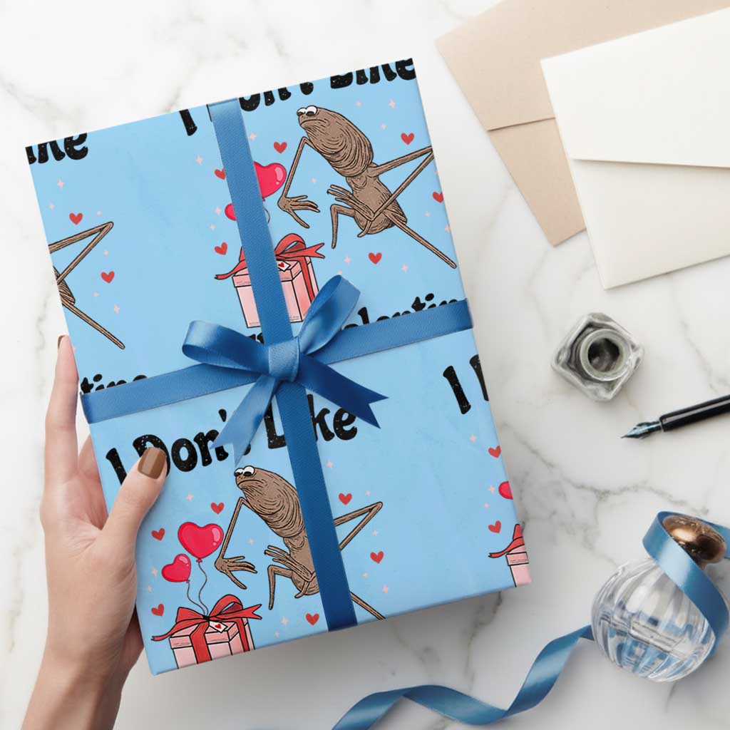 Marcus The Worm Meme Wrapping Paper Roll I Do Not Like This Valentine - Wonder Print Shop