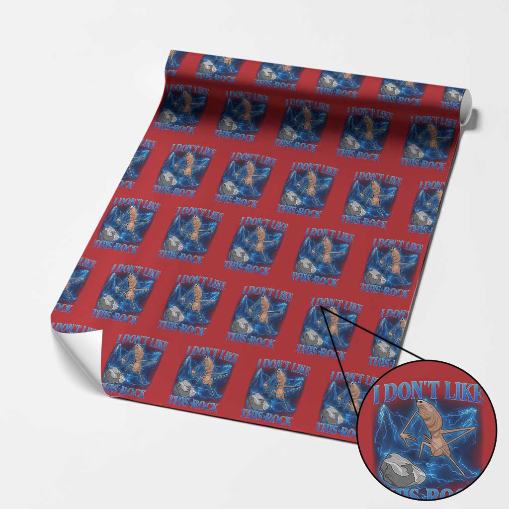 Marcus The Worm Meme Wrapping Paper Roll I Don't Like This Rock Bootleg - Wonder Print Shop