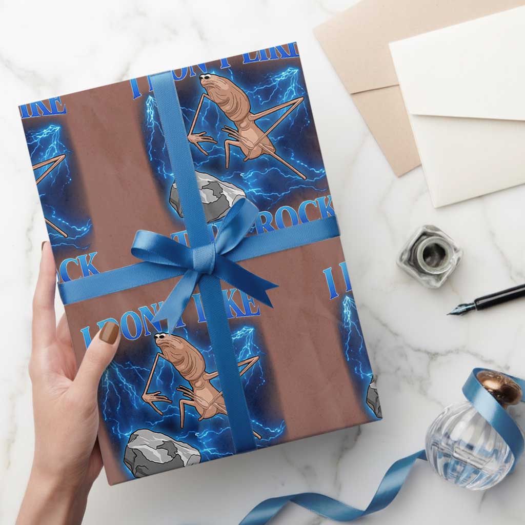 Marcus The Worm Meme Wrapping Paper Roll I Don't Like This Rock Bootleg - Wonder Print Shop