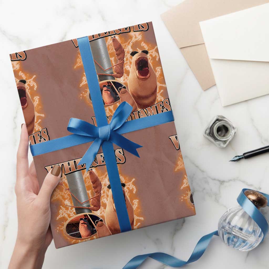 Marcus The Worm Meme Wrapping Paper Roll Where Is Jimbo James - Wonder Print Shop