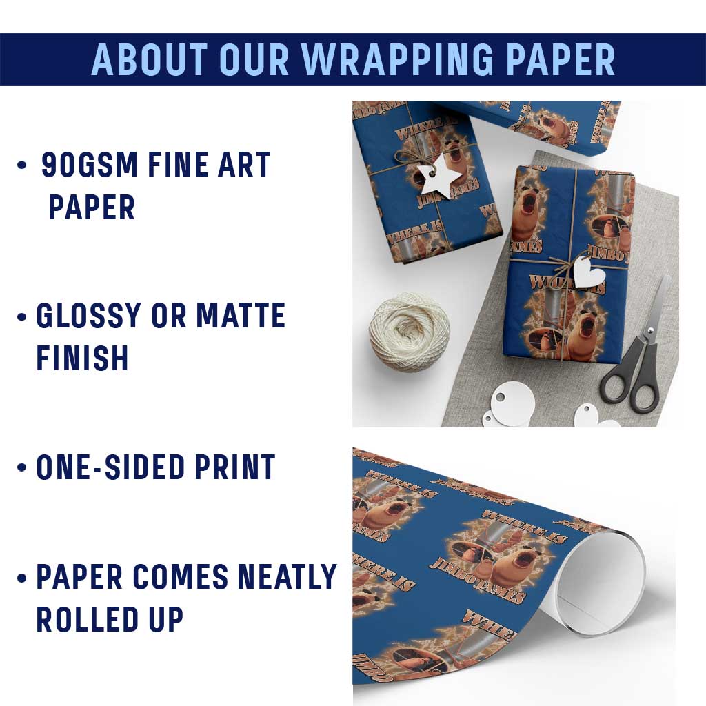 Marcus The Worm Meme Wrapping Paper Roll Where Is Jimbo James - Wonder Print Shop