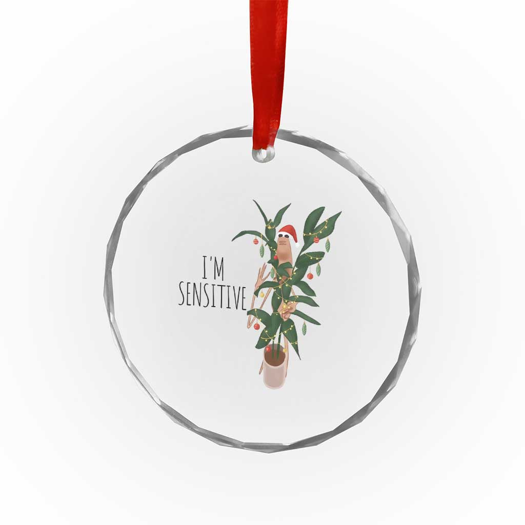 Marcus The Worm Robert Christmas Meme Crystal Glass Ornament I Am Sensitive - Wonder Print Shop