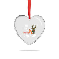 Marcus The Worm Robert Christmas Meme Heart Crystal Glass Ornament All I Want For Xmas Is Marcus - Wonder Print Shop