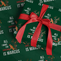 Marcus The Worm Robert Christmas Meme Wrapping Paper Roll All I Want For Xmas Is Marcus - Wonder Print Shop